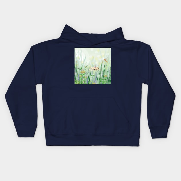 where you can see the head of a small dog Kids Hoodie by RebecaZum